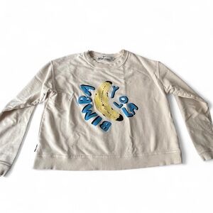 Beige Graphic Sweater